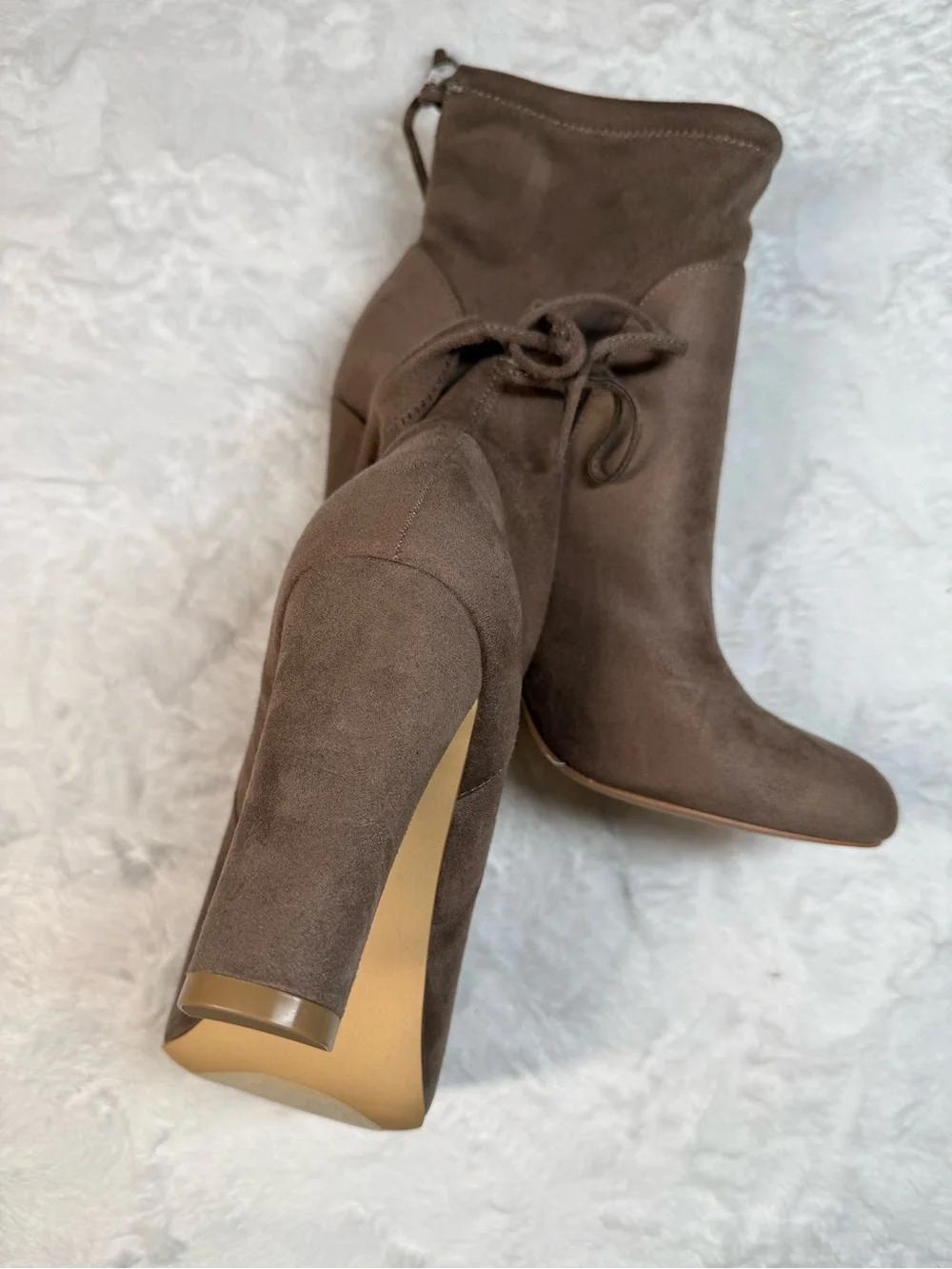 Charles David Micro Suede Bootie “SEMI” Dark Taupe